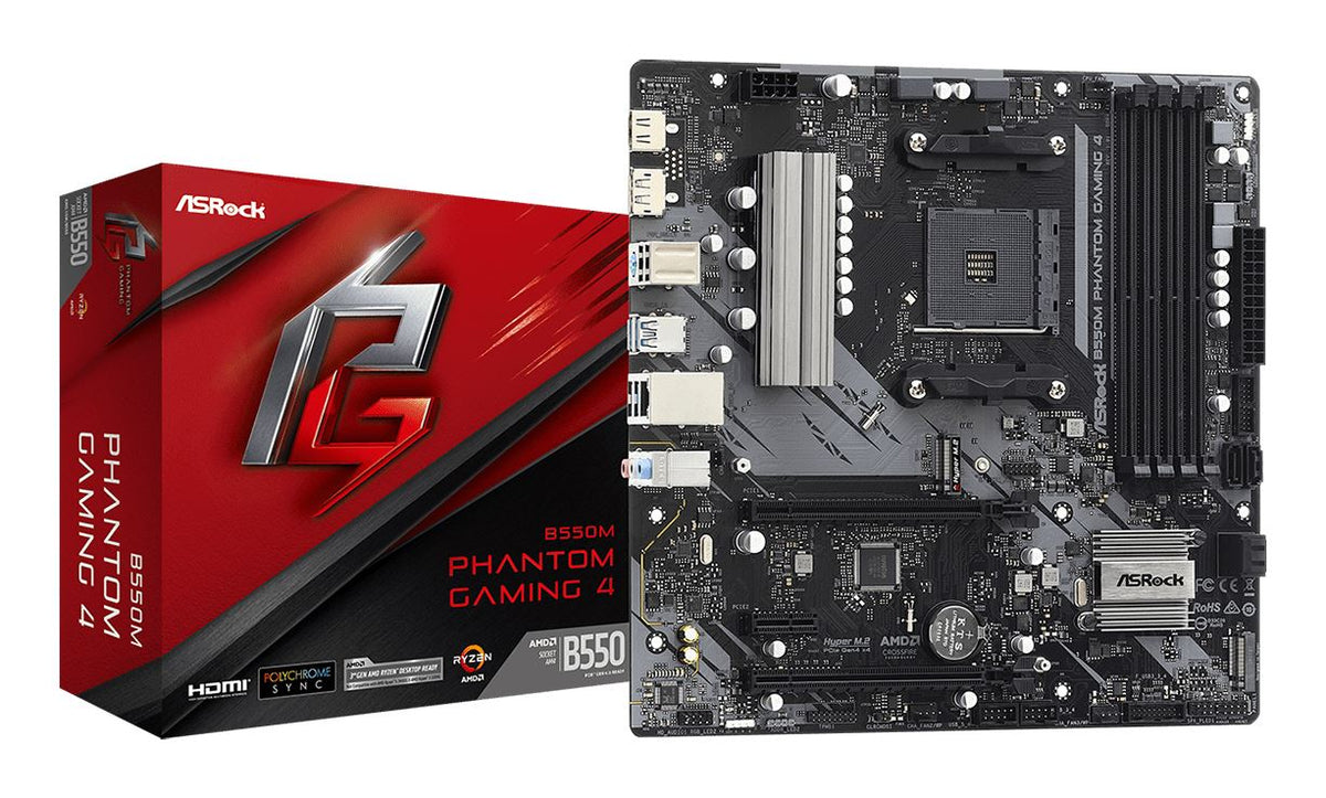 Asrock B550M Phantom Gaming 4 AMD B550 Socket AM4 micro ATX