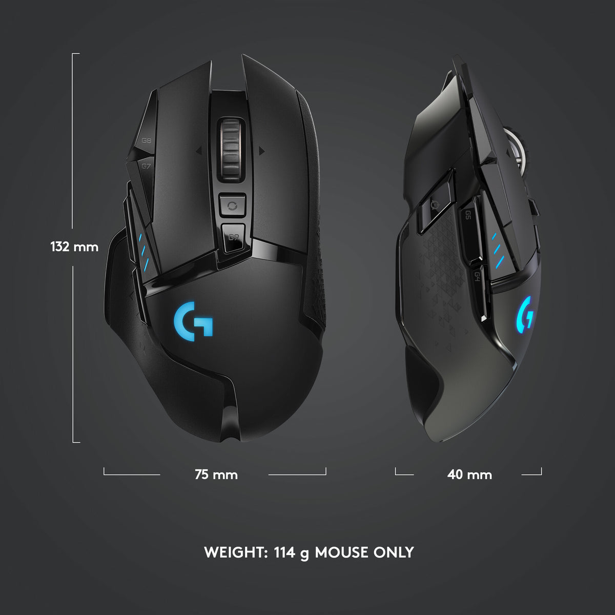 Logitech G - G502 LIGHTSPEED RF Wireless Gaming Mouse in Black - 25,600 DPI