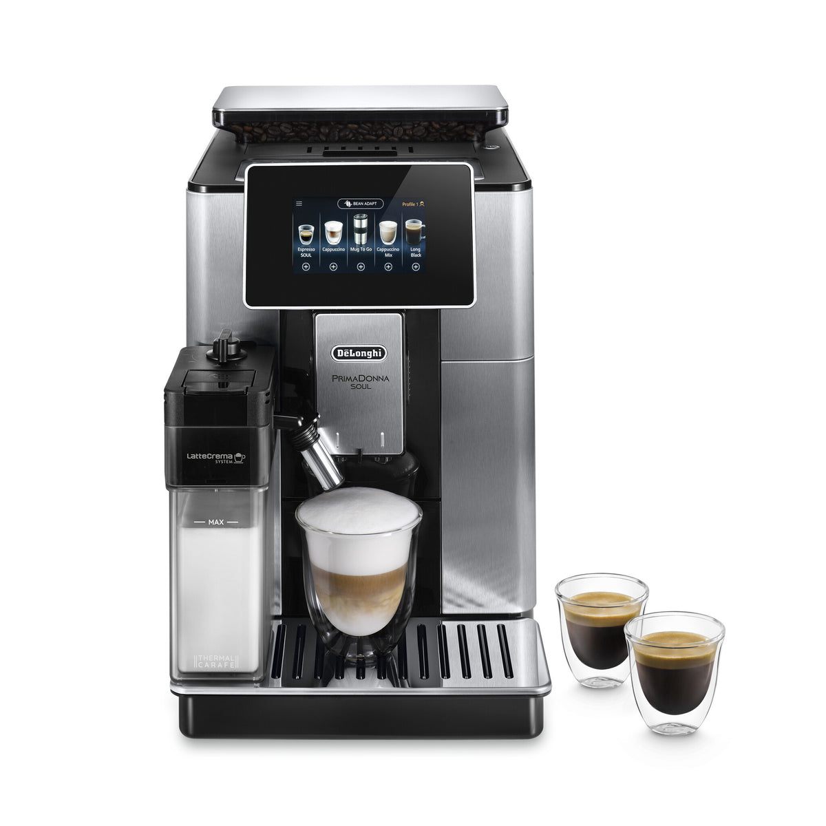 De'Longhi PrimaDonna Soul ECAM610.75.MB - Fully Automatic Bean to Cup Coffee Machine in Metal Black