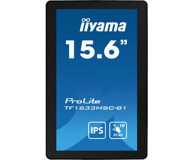 iiyama ProLite TF1633MSC-B1 - 39.6 cm (15.6") - 1920 x 1080 pixels Full HD Touchscreen Monitor