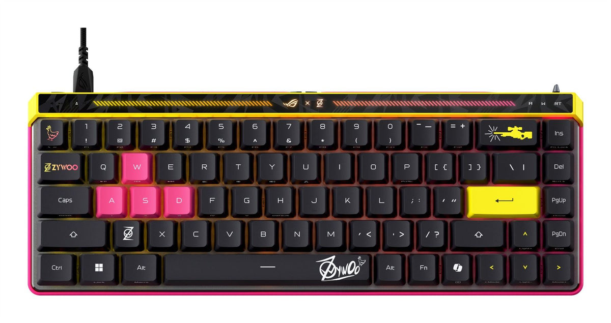 ASUS ROG Falchion Ace HFX ZywOo Edition Wired 65% US Layout RGB Gaming Keyboard Black