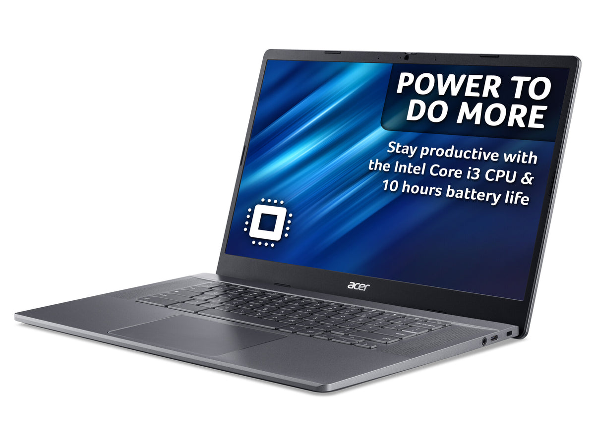 Acer Chromebook Plus 515 - 39.6 cm (15.6") - Touchscreen - Intel Core i3-1215U  - 8 GB LPDDR5x-SDRAM - 256 GB SSD - Wi-Fi 6E - ChromeOS - Grey