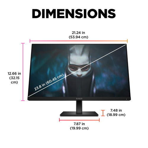 HP OMEN 24 - 60.5 cm (23.8&quot;) - 1920 x 1080 pixels FHD LED Monitor