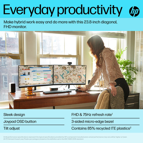 HP P24v G5 - 60.5 cm (23.8&quot;) - 1920 x 1080 pixels FHD Monitor