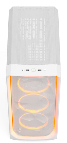 Fractal Design Meshify 3 Ambience Pro RGB - ATX Mid Tower Case in White + Clear Tint