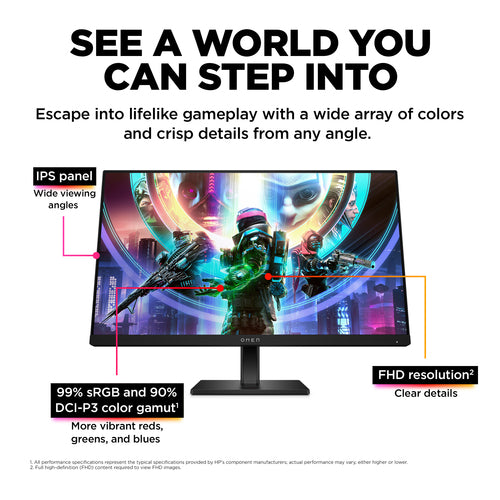 HP OMEN 24 - 60.5 cm (23.8&quot;) - 1920 x 1080 pixels FHD LED Monitor