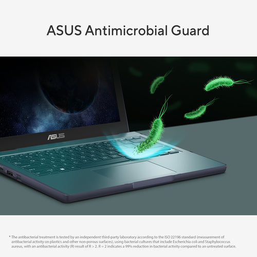 ASUS BR12 Laptop - 31 cm (12.2") - Intel® N N150 - 8 GB LPDDR5-SDRAM - 128 GB UFS - Wi-Fi 6 - Windows 11 Pro Education - Black / Grey