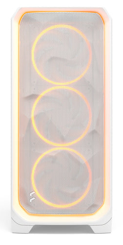 Fractal Design Meshify 3 Ambience Pro RGB - ATX Mid Tower Case in White + Clear Tint