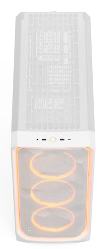 Fractal Design Meshify 3 XL Ambience Pro RGB - ATX Full Tower Case in White + Clear Tint