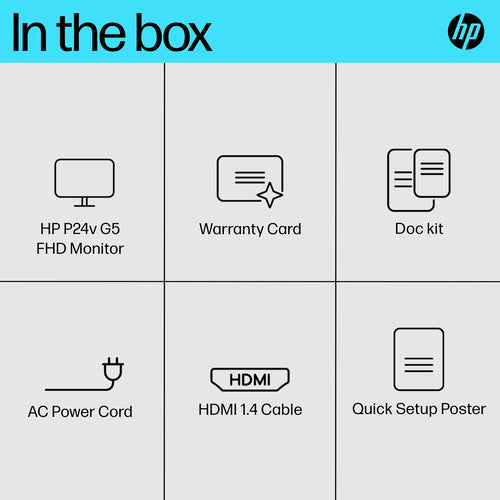 HP P24v G5 - 60.5 cm (23.8&quot;) - 1920 x 1080 pixels FHD Monitor