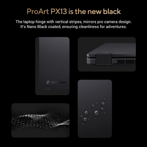 ASUS ProArt PX13 Hybrid (2-in-1) - 33.8 cm (13.3") - Touchscreen - AMD Ryzen AI 9 HX 370 - 32 GB LPDDR5x-SDRAM - 2 TB SSD - NVIDIA GeForce RTX 4070 - Wi-Fi 7 - Windows 11 Home - Black