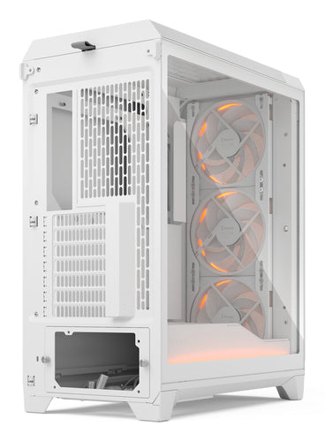 Fractal Design Meshify 3 Ambience Pro RGB - ATX Mid Tower Case in White + Clear Tint