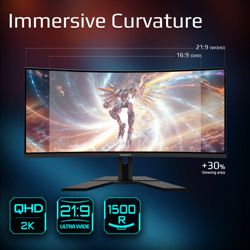 GIGABYTE G34WQCP - 86.4 cm (34&quot;) - 3440 x 1440 pixels UltraWide QHD LED Monitor