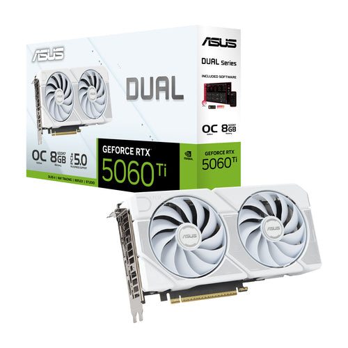 ASUS Dual OC White Edition - NVIDIA  8 GB GDDR7 GeForce RTX 5060 Ti graphics card
