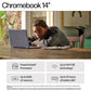 HP Chromebook A20J9EA - 35.6 cm (14") - Intel® Core i3-N305 - 8 GB LPDDR5-SDRAM - 256 GB eUFS - Wi-Fi 6E - ChromeOS - Silver