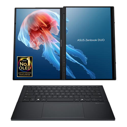 ASUS Zenbook Duo Hybrid (2-in-1) - 35.6 cm (14&quot;) - Touchscreen - Intel Core Ultra 9 285H - 32 GB LPDDR5x-SDRAM - 2 TB SSD - Wi-Fi 7 - Windows 11 Home - Grey