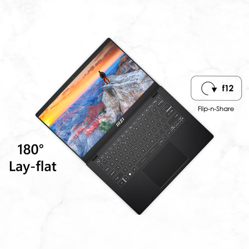 MSI Modern 14 Laptop - 35.6 cm (14&quot;) - AMD Ryzen™ 5 7430U - 8 GB DDR4-SDRAM - 512 GB SSD - Wi-Fi 6E - Windows 11 Home - Black