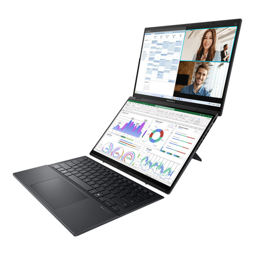 ASUS Zenbook Duo Hybrid (2-in-1) - 35.6 cm (14&quot;) - Touchscreen - Intel Core Ultra 9 285H - 32 GB LPDDR5x-SDRAM - 2 TB SSD - Wi-Fi 7 - Windows 11 Home - Grey