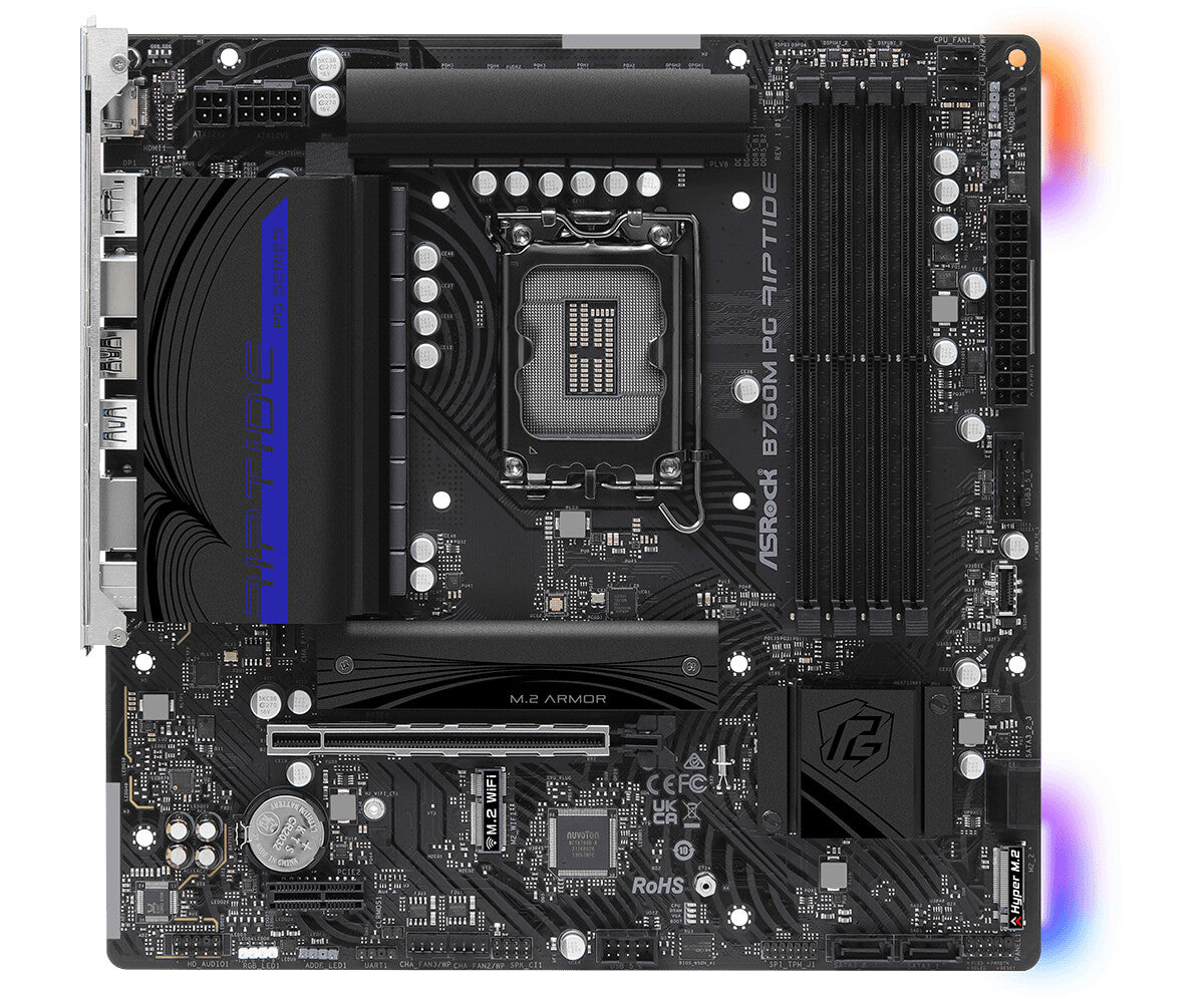 Asrock B760M PG Riptide micro ATX motherboard - Intel B760 LGA 1700