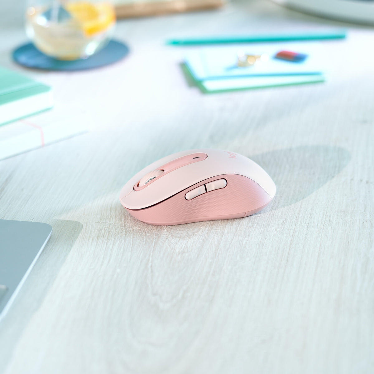 Logitech Signature M650 Wireless Mouse in Pink