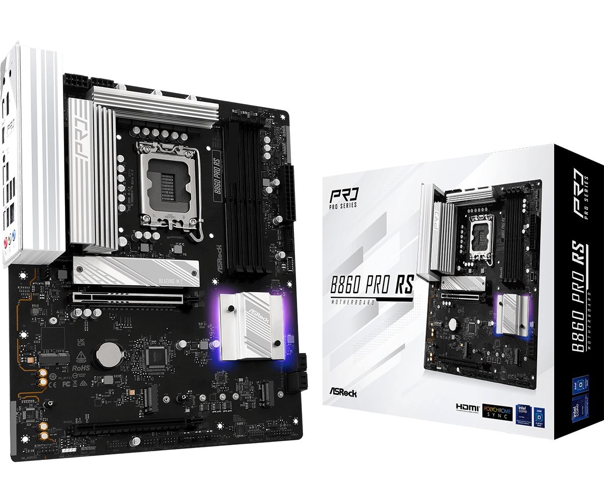 Asrock B860 Pro RS ATX motherboard - Intel B860 LGA 1851