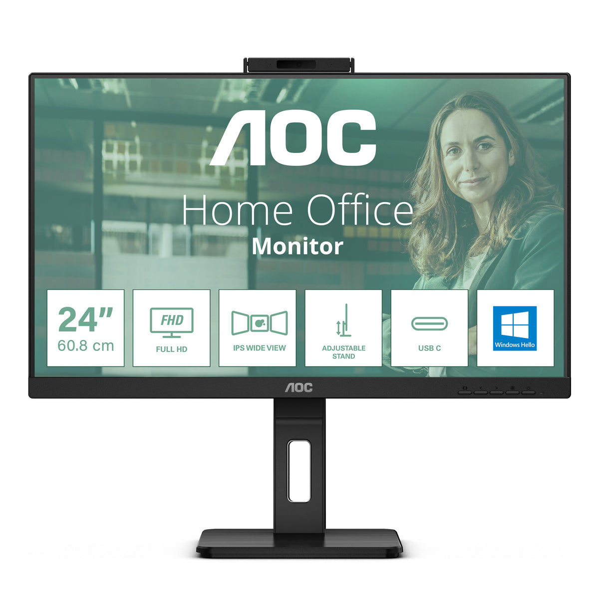 AOC 24P3CW - 60.5 cm (23.8") - 1920 x 1080 pixels FHD LED Monitor