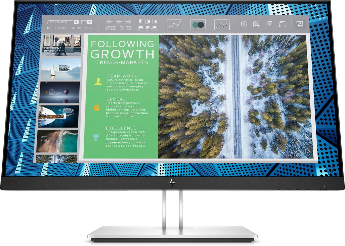HP E-Series E24q G4 60.5 cm (23.8") 2560 x 1440 pixels Quad HD Black, Silver Monitor