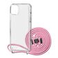 SBS Necklace mobile phone case for iPhone 13 in Pink / Transparent