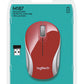 Logitech M187 - RF Wireless Mini Mouse in Red - 1,000 DPI