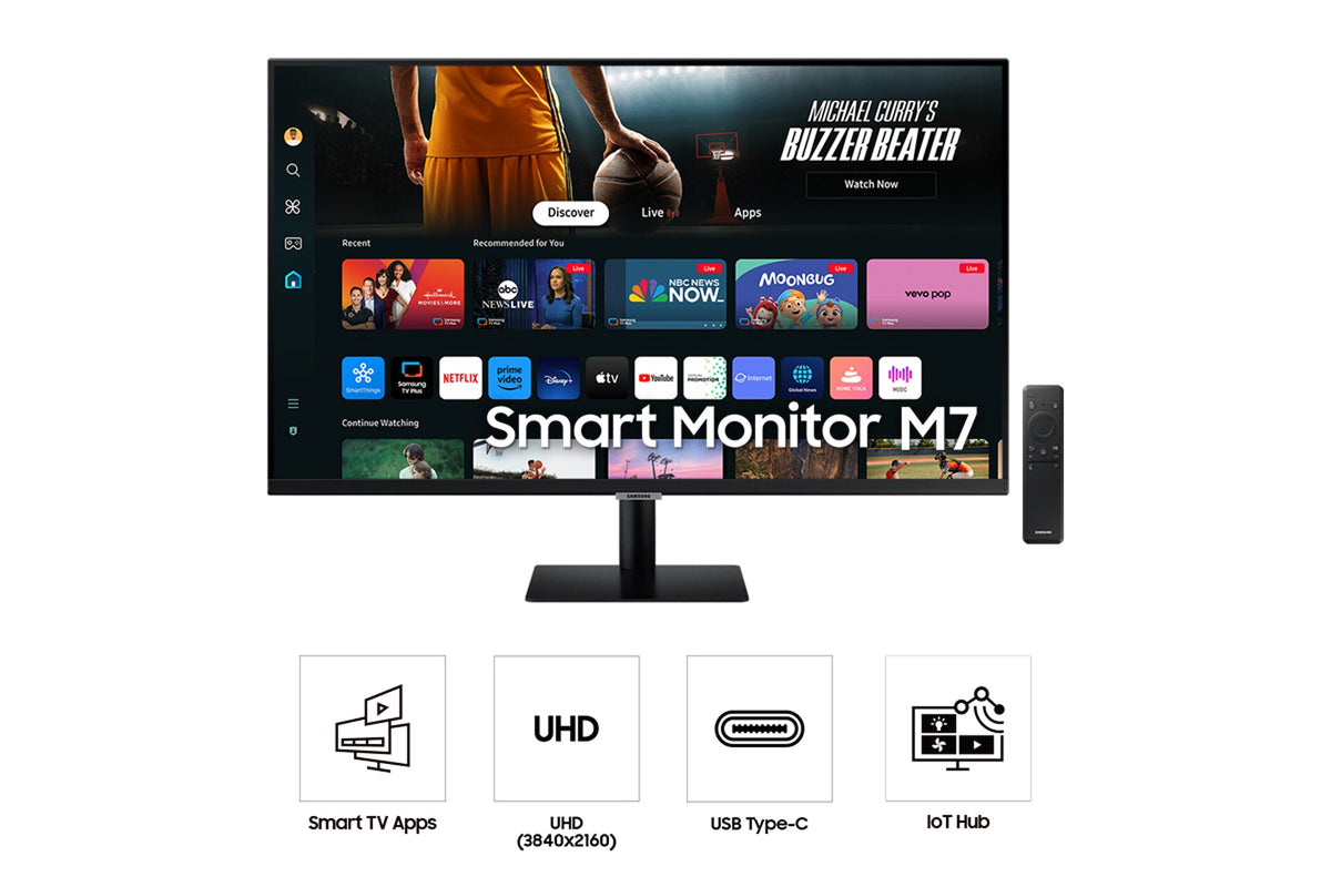 Samsung 32" M70D - 81.3 cm (32") - 3840 x 2160 pixels 4K Ultra HD LED Monitor