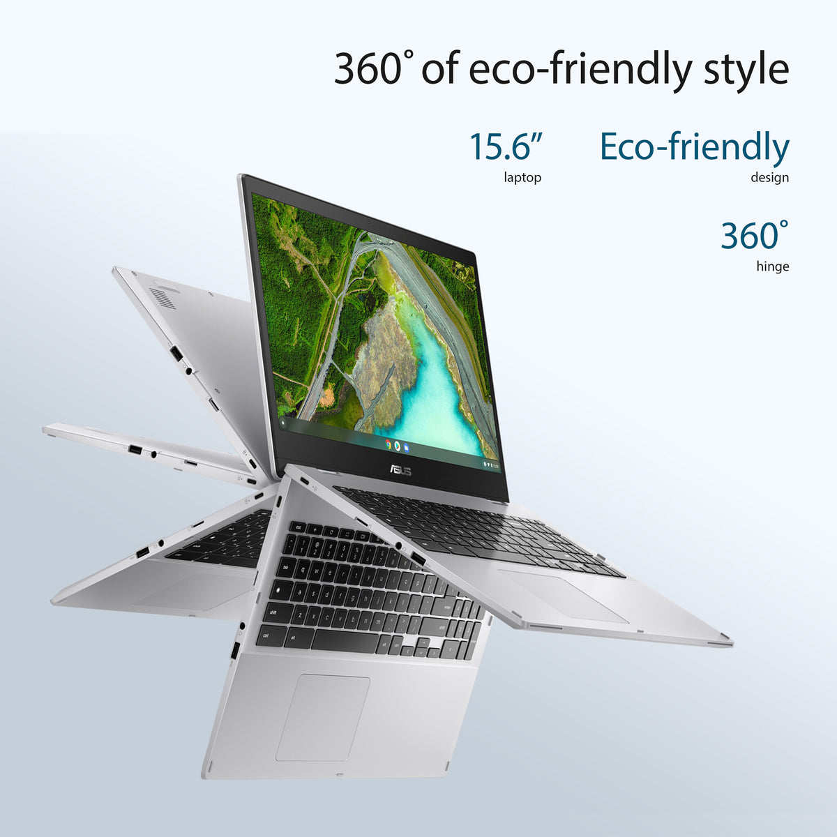 ASUS Chromebook - 39.6 cm (15.6") - Touchscreen - Intel® Celeron® N4500 - 8 GB LPDDR4x-SDRAM - 64 GB eMMC - Wi-Fi 6 - ChromeOS - Silver