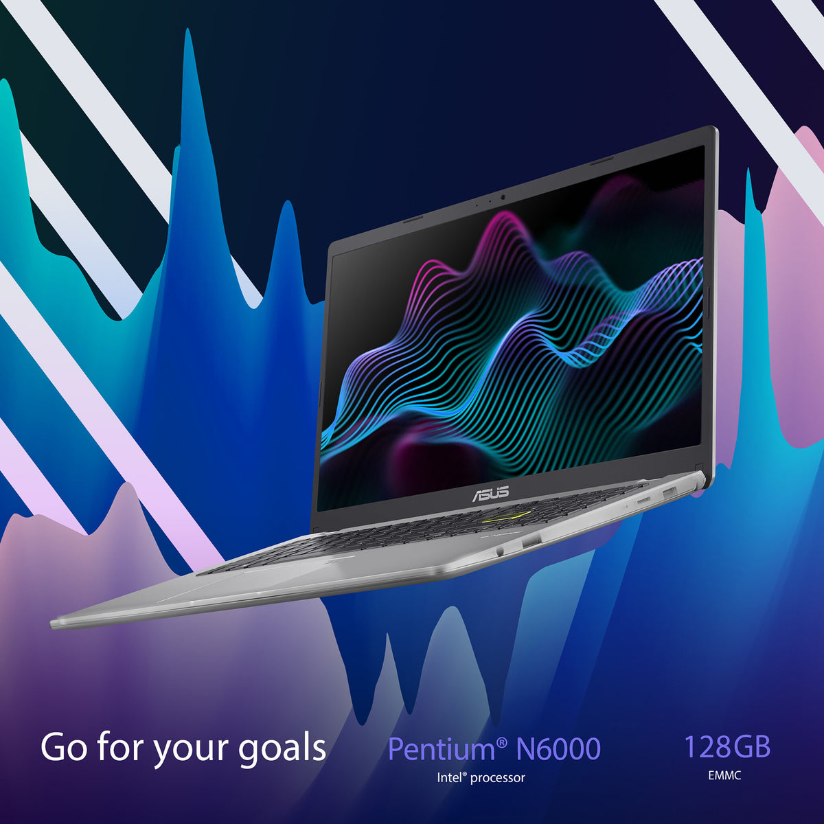 ASUS Vivobook Go 15 Laptop - 39.6 cm (15.6") - Intel® Pentium® Silver N6000 - 4 GB DDR4-SDRAM - 128 GB eMMC - Wi-Fi 5 - Windows 11 Home in S mode - Black