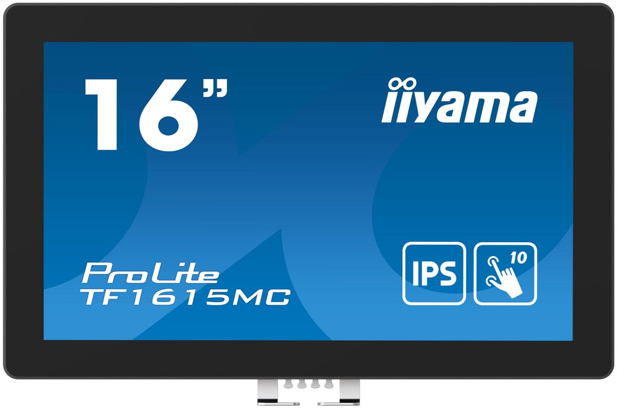 iiyama ProLite TF1615MC-B1 Computer Monitor 39.6 cm (15.6") 1920 x 1080 pixels Full HD Touchscreen Black