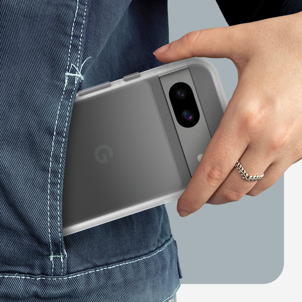 OtterBox React Series for Google Pixel 8a in Transparent - No Packaging