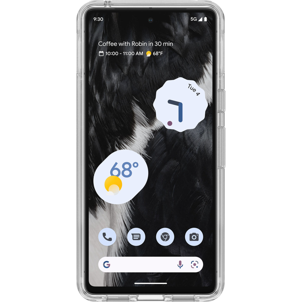 OtterBox Symmetry Clear mobile phone case for Google Pixel 7 in Transparent