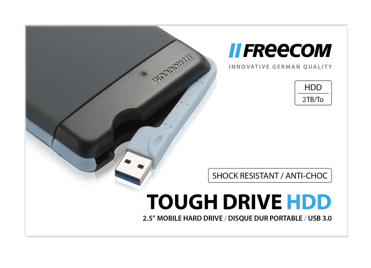 Freecom Tough Drive - USB 3.0 2.5" External Hard Drive in Grey - 2 TB