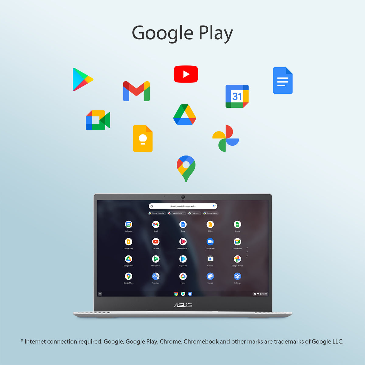 ASUS Chromebook CX1400CKA-EK0078- 35.6 cm (14") - 64 GB - 4 GB - Wi-Fi 6 - ChromeOS - Silver
