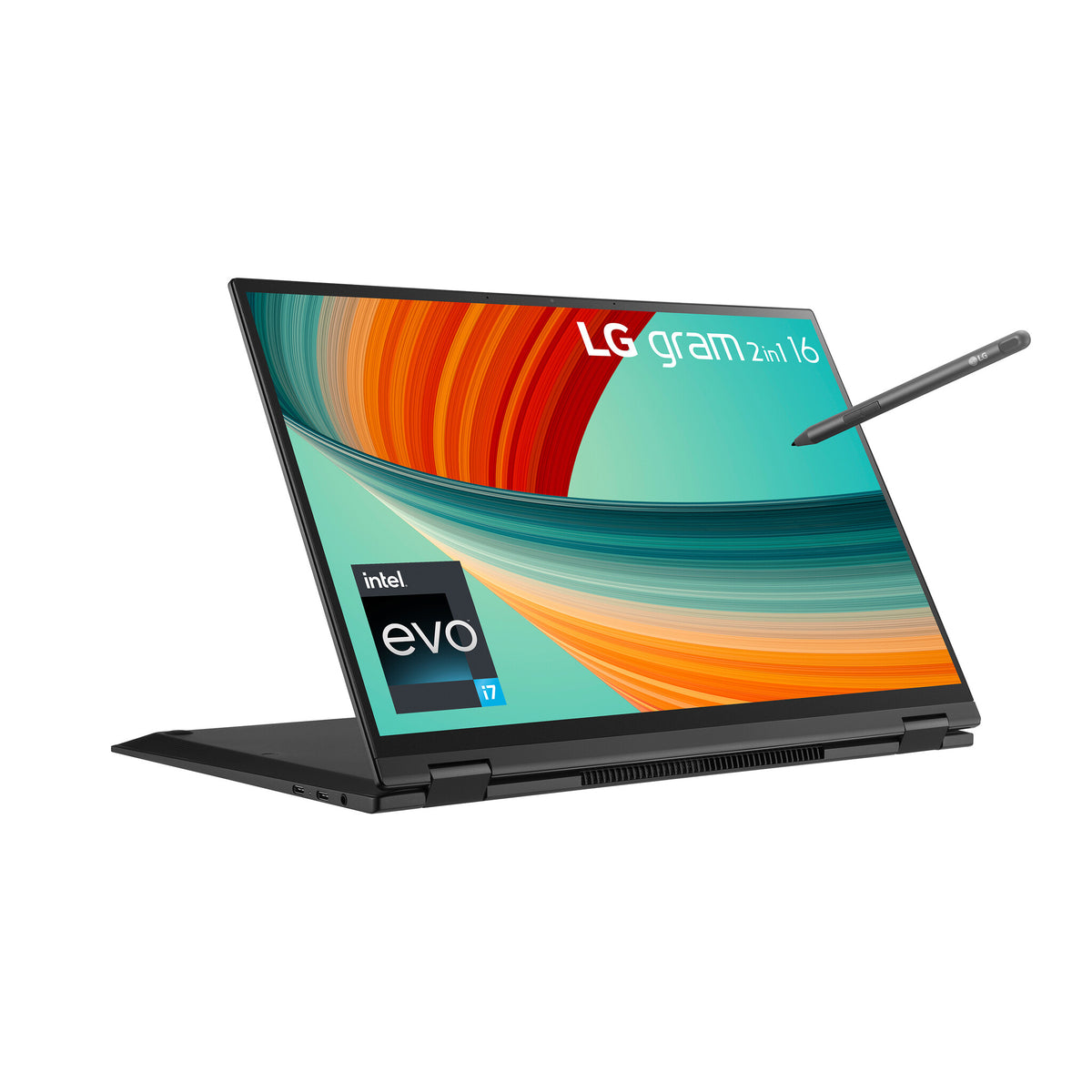 LG Gram 16T90R-K.AA78A1 Hybrid (2-in-1) - 40.6 cm (16") - Touchscreen - Intel® Core™ i7-1360P - 16 GB LPDDR5-SDRAM - 1 TB SSD - Wi-Fi 6E - Windows 11 Home - Black