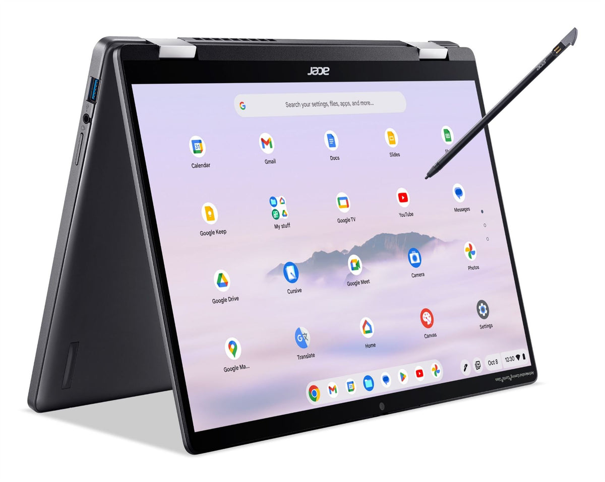 Acer Chromebook Enterprise Spin 714 CPE794-1N Intel Core Ultra 5 115U 35.6 cm (14") Touchscreen WUXGA 8 GB LPDDR5-SDRAM 256 GB SSD Wi-Fi 6E (802.11ax) ChromeOS Grey