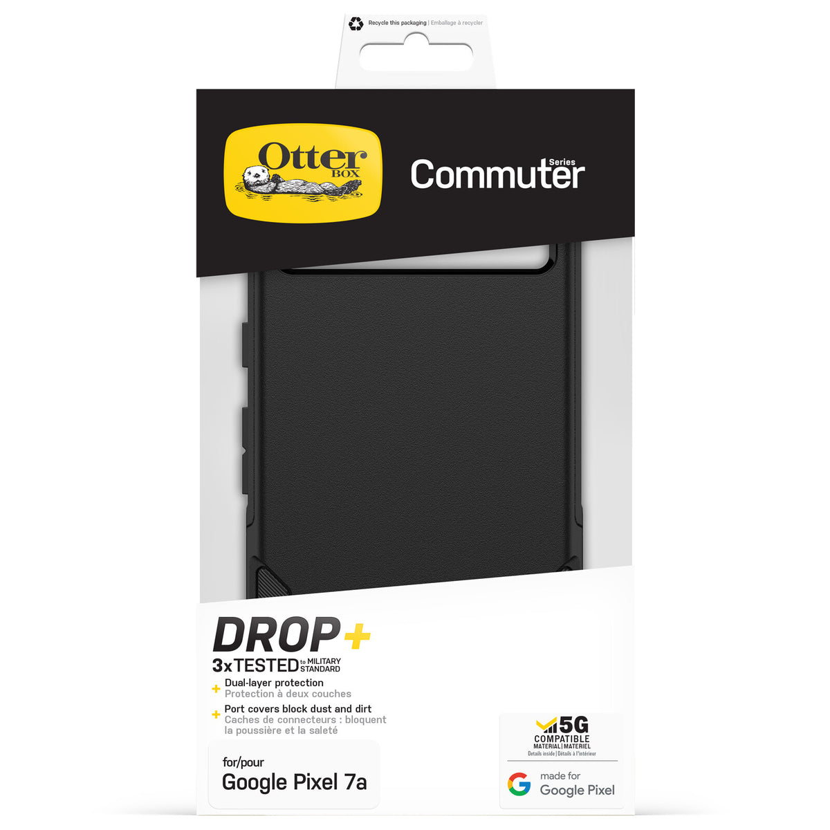 OtterBox Commuter Case for Google Pixel 7a in Black