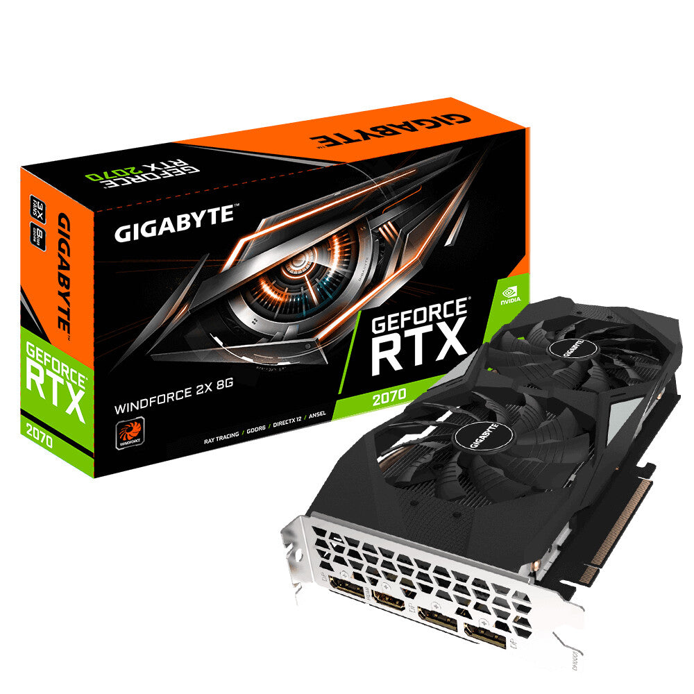 GIGABYTE WINDFORCE 2X - NVIDIA 8 GB GDDR6 GeForce RTX 2070 graphics card