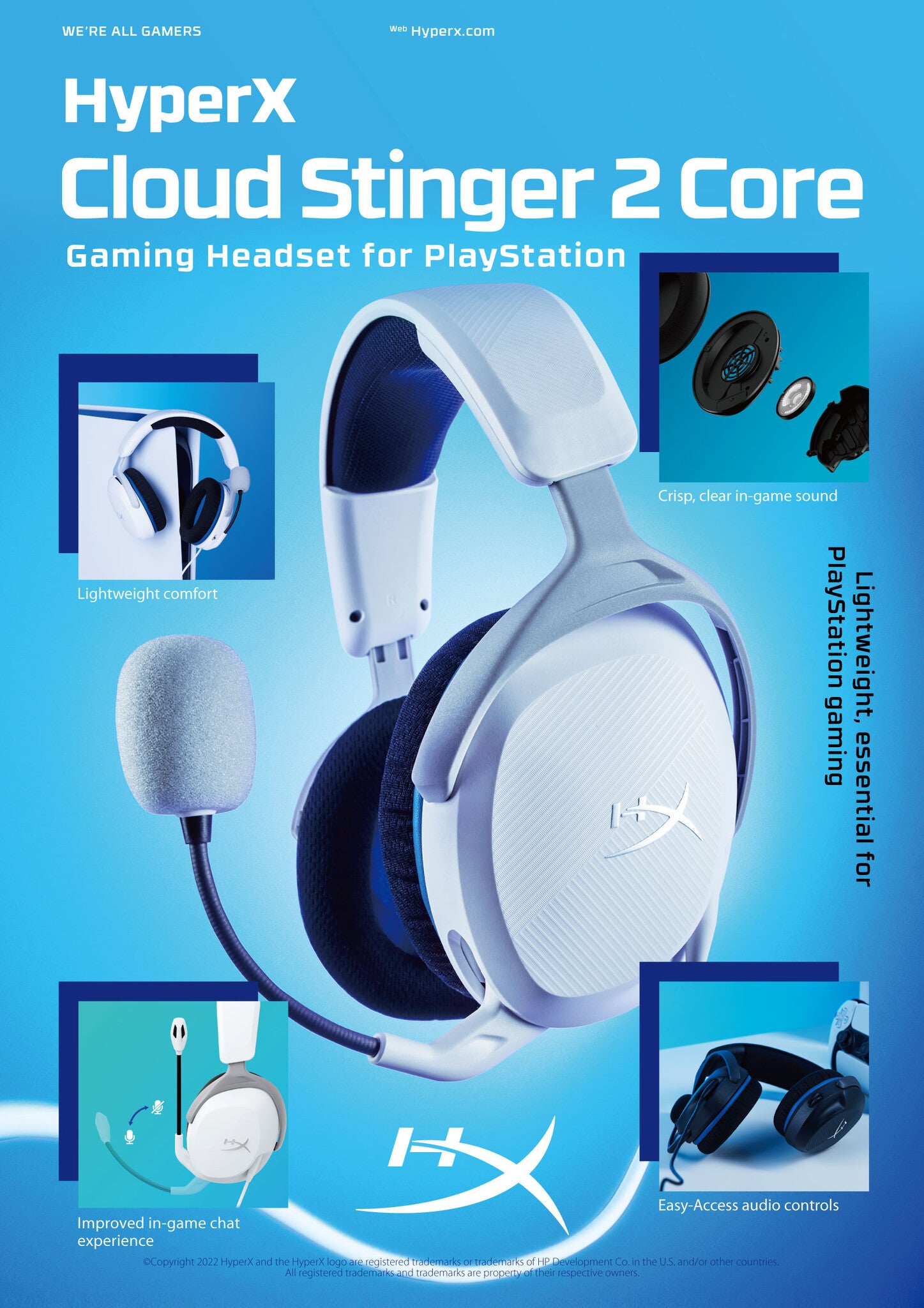HyperX Cloud Stinger 2 Core Wired Gaming Headset for Playstation Clove Technology