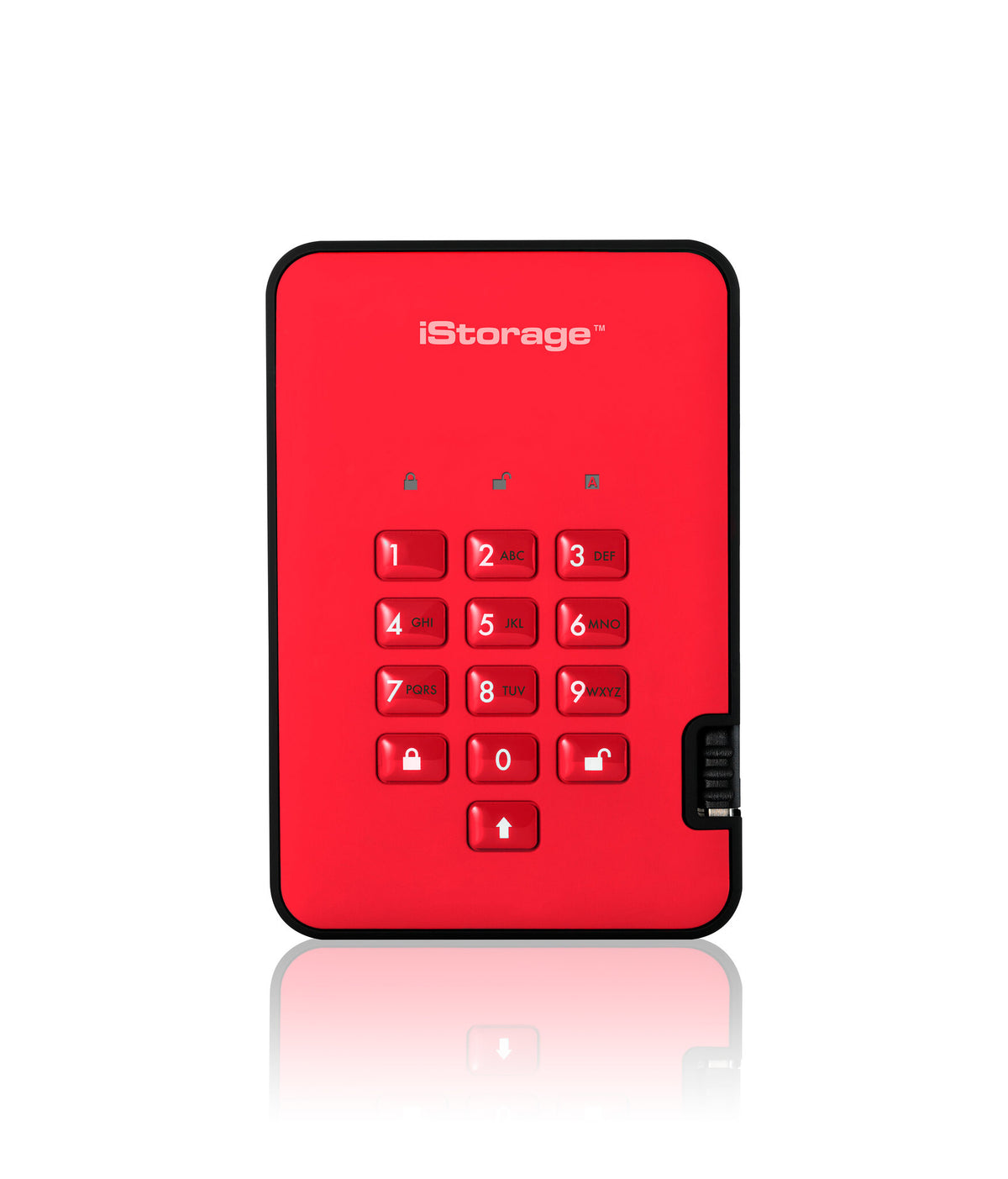 iStorage diskAshur2 - Secure Encrypted External hard drive in Red - 500 GB