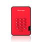 iStorage diskAshur2 - Secure Encrypted External hard drive in Red - 2 TB