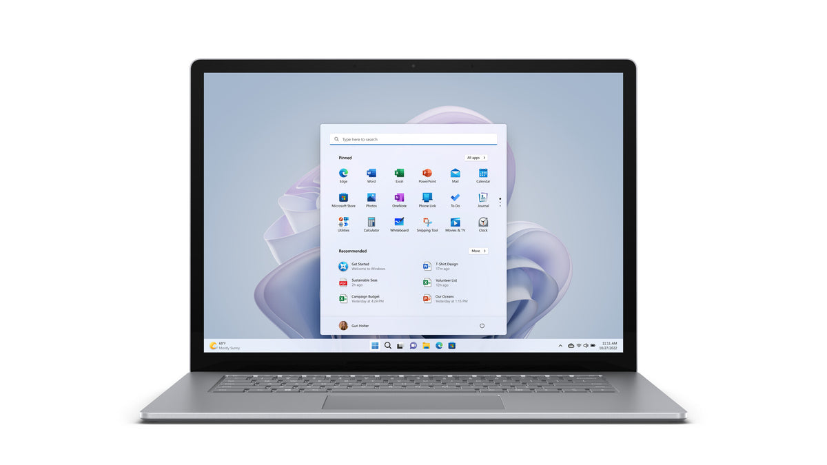 Microsoft Surface 5 Laptop - 38.1 cm (15") - Touchscreen - Intel® Core™ i7-1265U - 8 GB LPDDR5x-SDRAM - 512 GB SSD - Wi-Fi 6 - Windows 10 Pro - Platinum