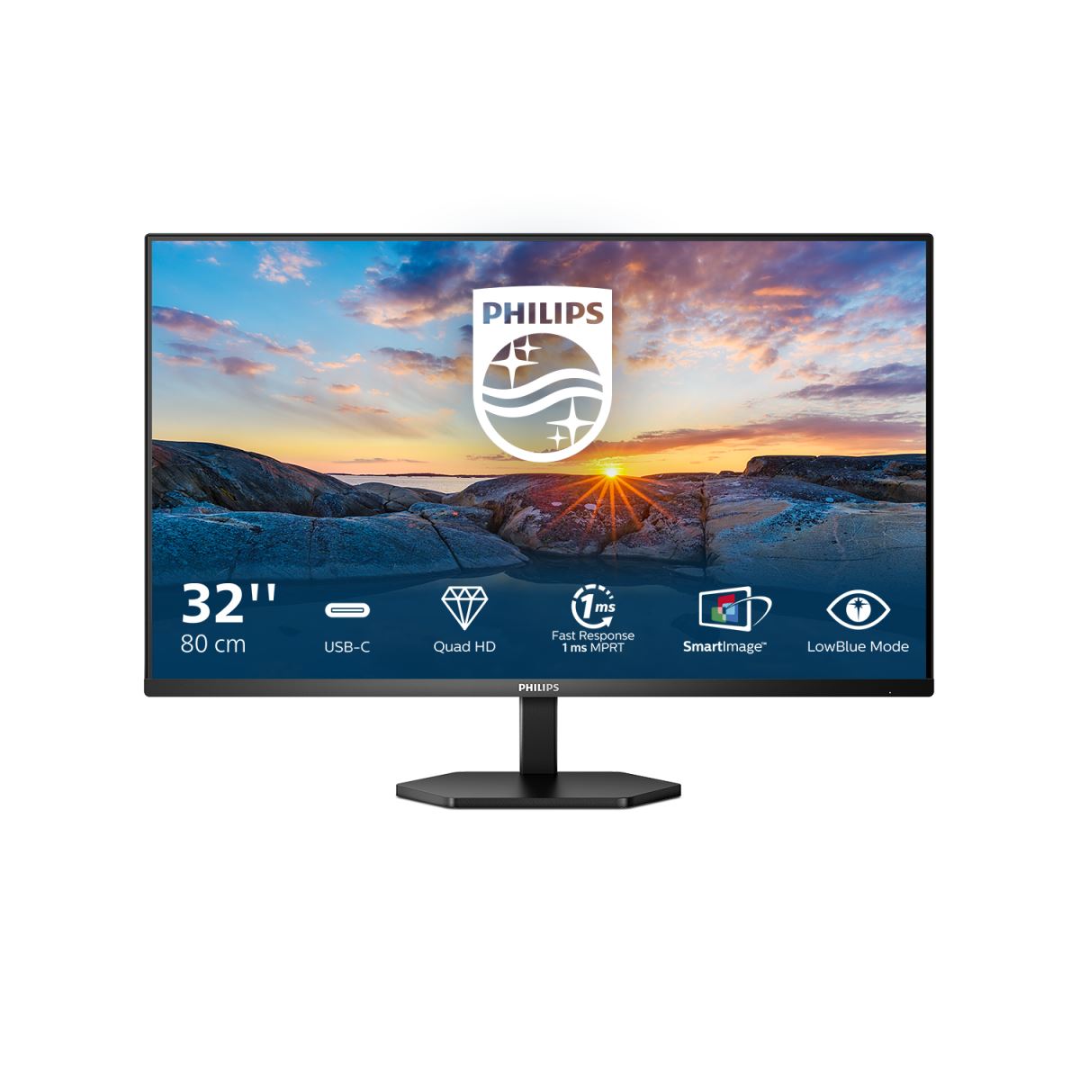 Philips 3000 series 32E1N3600LA/00 Computer Monitor 80 cm (31.5") 2560 x 1440 pixels Quad HD LCD Black