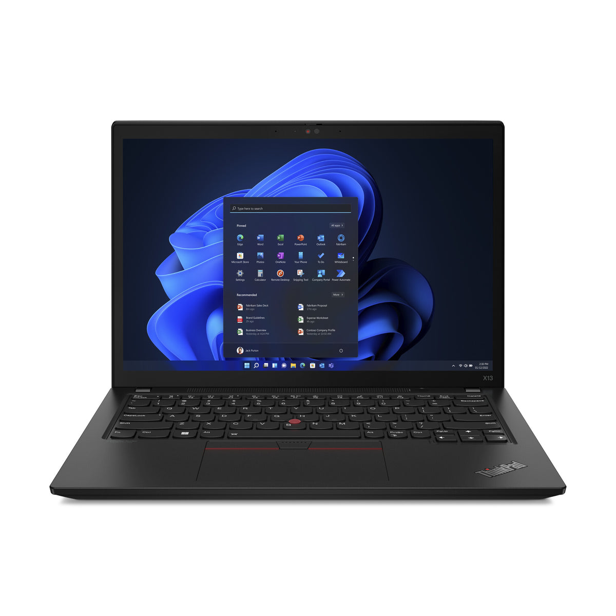 Lenovo ThinkPad X13 Gen 3 Laptop - 33.8 cm (13.3&quot;) - Intel® Core™ i7-1260P - 16 GB LPDDR5-SDRAM - 512 GB SSD - Wi-Fi 6E - Windows 11 Pro - Black