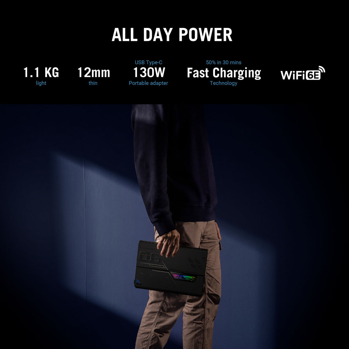 ASUS ROG Flow Z13 Hybrid (2-in-1) Laptop - 34 cm (13.4") - Touchscreen - Intel® Core™ i9-13900H - 16 GB LPDDR5-SDRAM - 1 TB SSD - NVIDIA GeForce RTX 4050 - Wi-Fi 6E - Windows 11 Home - Black