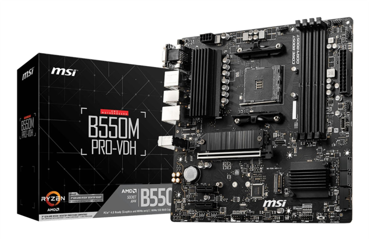 MSI B550M PRO-VDH motherboard AMD B550 Socket AM4 micro ATX