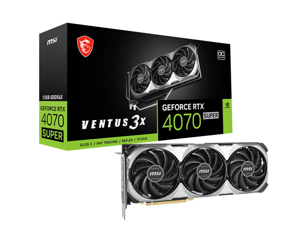 MSI VENTUS 3X - NVIDIA 12 GB GDDR6X GeForce RTX 4070 SUPER graphics card